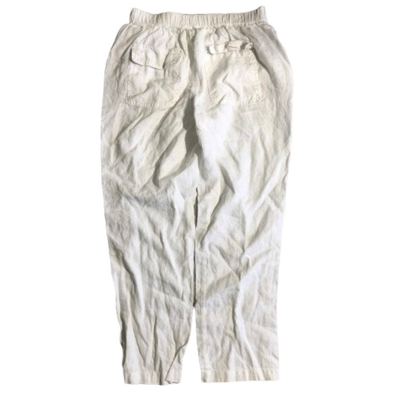White 100% Linen Pants Size Small – Coastal, Minimalist, Resortwear
