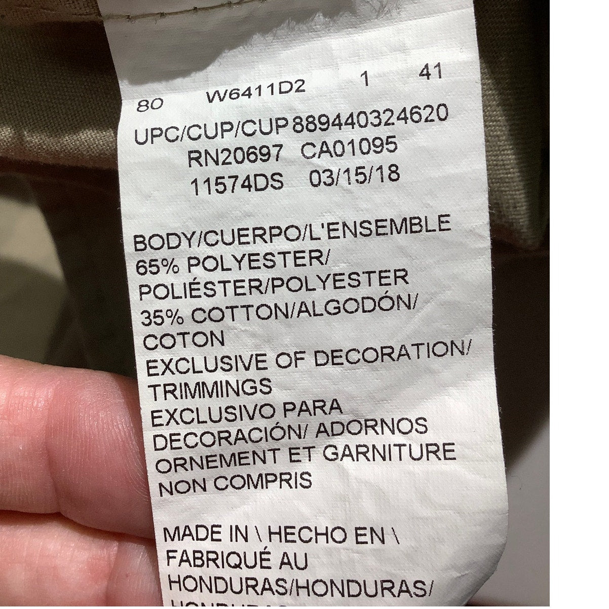 Dickies Khaki Button-Up Shirt Men’s Size 2XL – Workwear, Collared, Long Sleeve