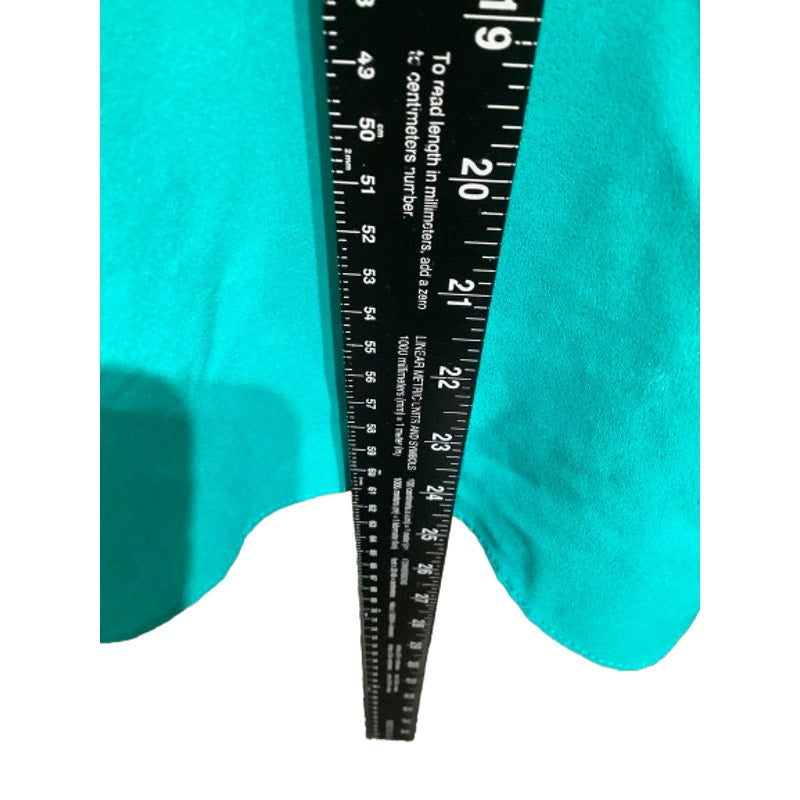 Cynthia Rowley Beaded Teal Short Sleeve Shirt Size XL Boho, Feminine, Everyday