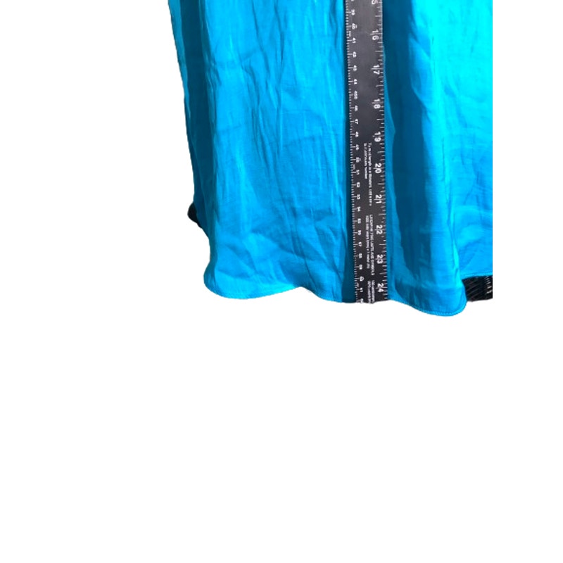 Rachel Roy Tie Front Blouse Women’s Size L — Ruffle Sleeve, Mandarin Collar, NWT
