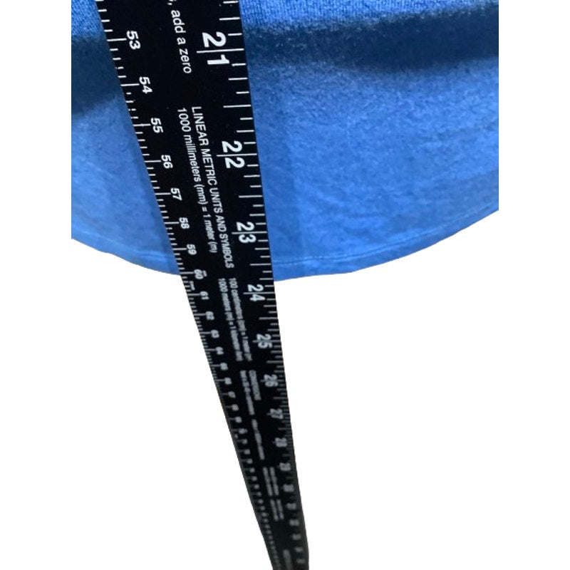 Talbots Blue Long Sleeve Ruffle Button Top M Feminine Cottagecore Regency Casual