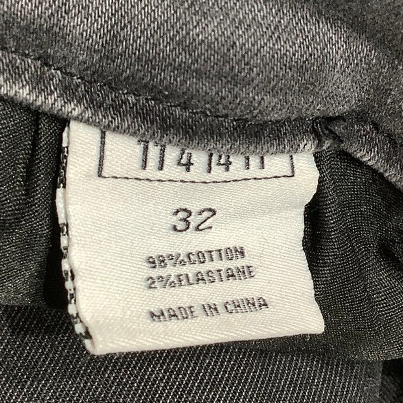 114 1411 Grey Distressed Jeans Size 32 - Grunge, Emo, Goth, Metal Ring Detail