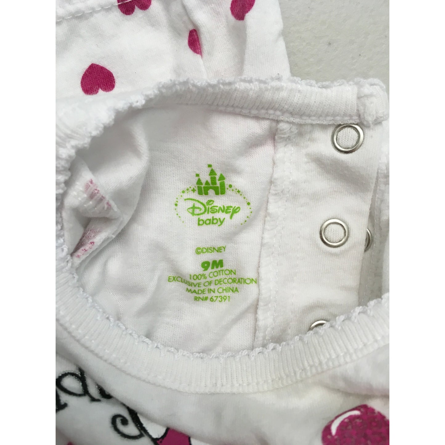 Disney Minnie Mouse "Daddy's Little Sweetheart" Shirt Size 9M - Cute, Playful