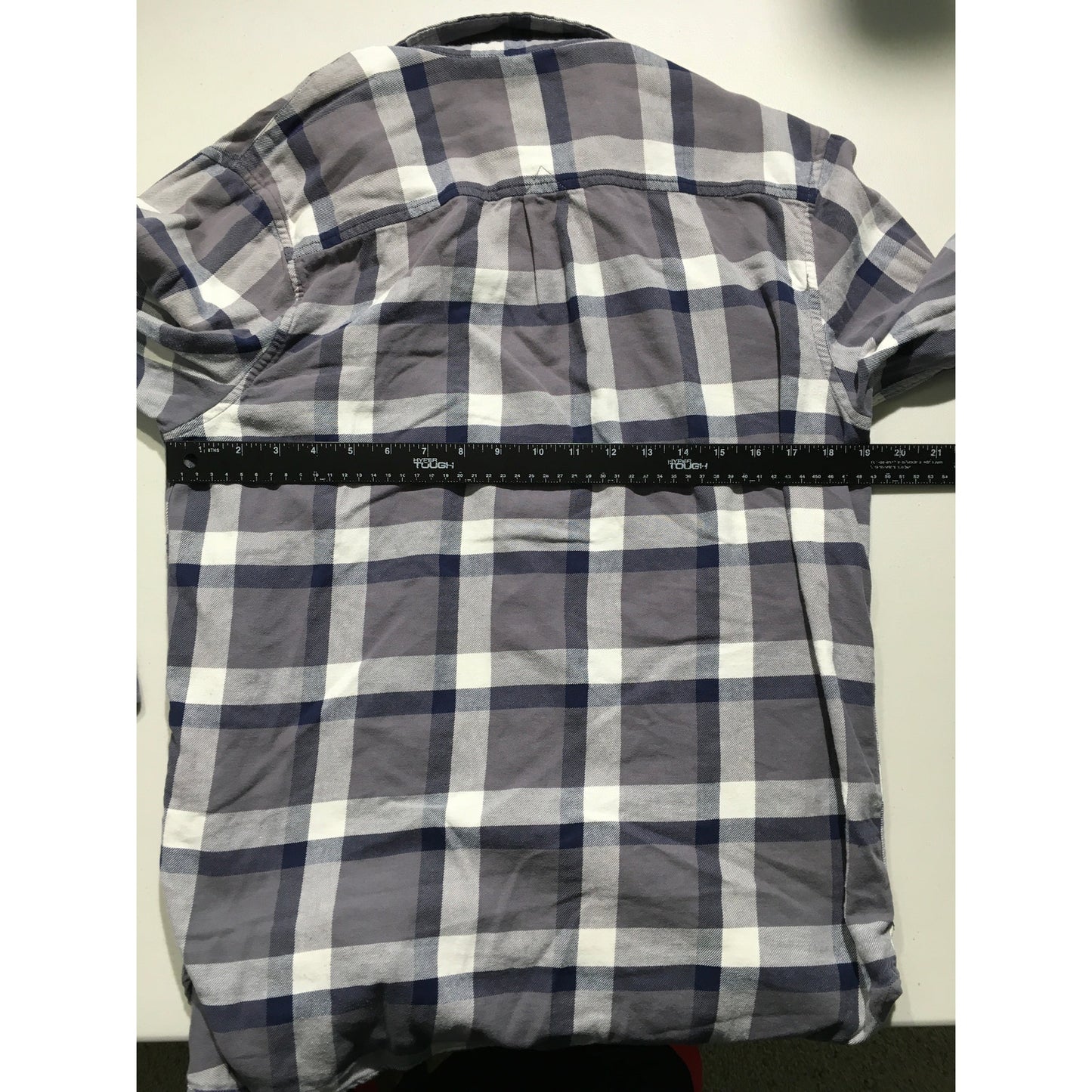 Lucky Brand Men's Gray/Blue Plaid Shirt Size M – Grunge, Casual, Everyday