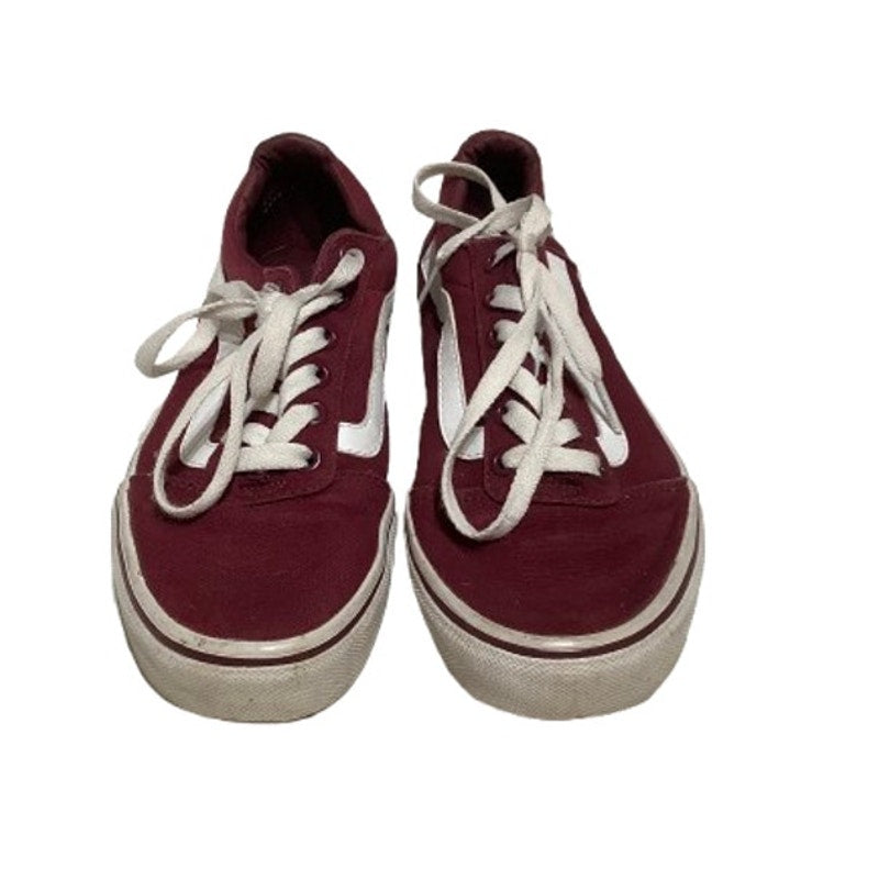 Vans Maroon and White Sneakers Size 6.5 - Skater, Casual, Streetwear