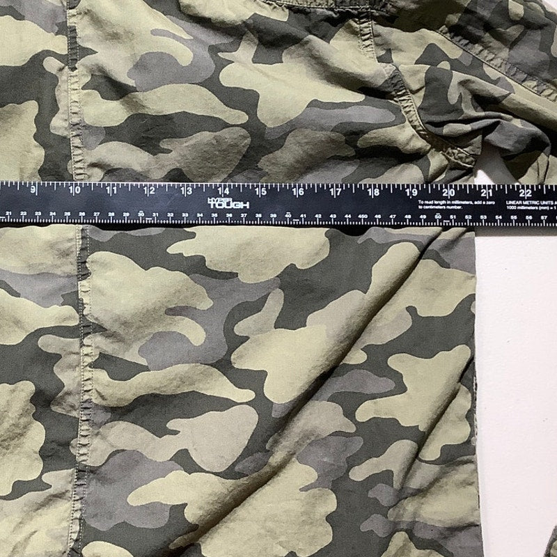 First Wave Camo Shirt Men’s Size 20 – Full-Zip, Button Front, 100% Cotton