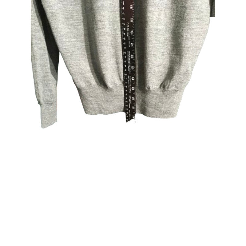 Jeremy Argyle Gray V-Neck Sweater Size L - Minimalist, Classic, Preppy