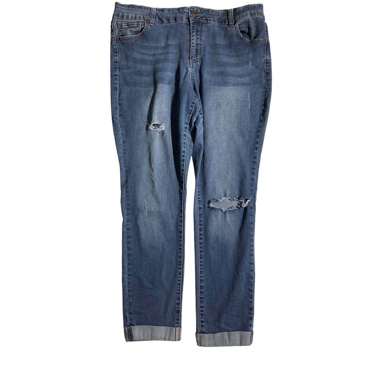 Wax Jean Rolled Cuff Capris Women’s Size 18 – Casual, Distressed, Relaxed