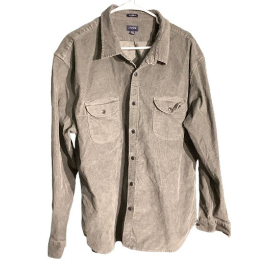 J.Crew Gray Button-Up Shirt Men’s Size XXL – Classic, Collared, Long Sleeve