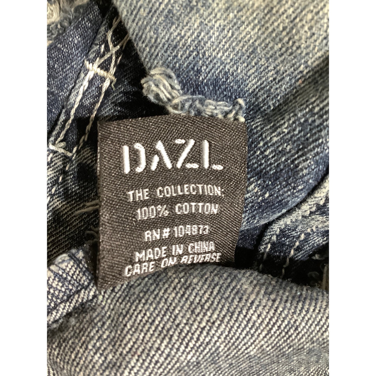 DAZI Grunge Girl Gang Jean Jacket 2X - Ripped, Patches, Distressed, 80s Vintage