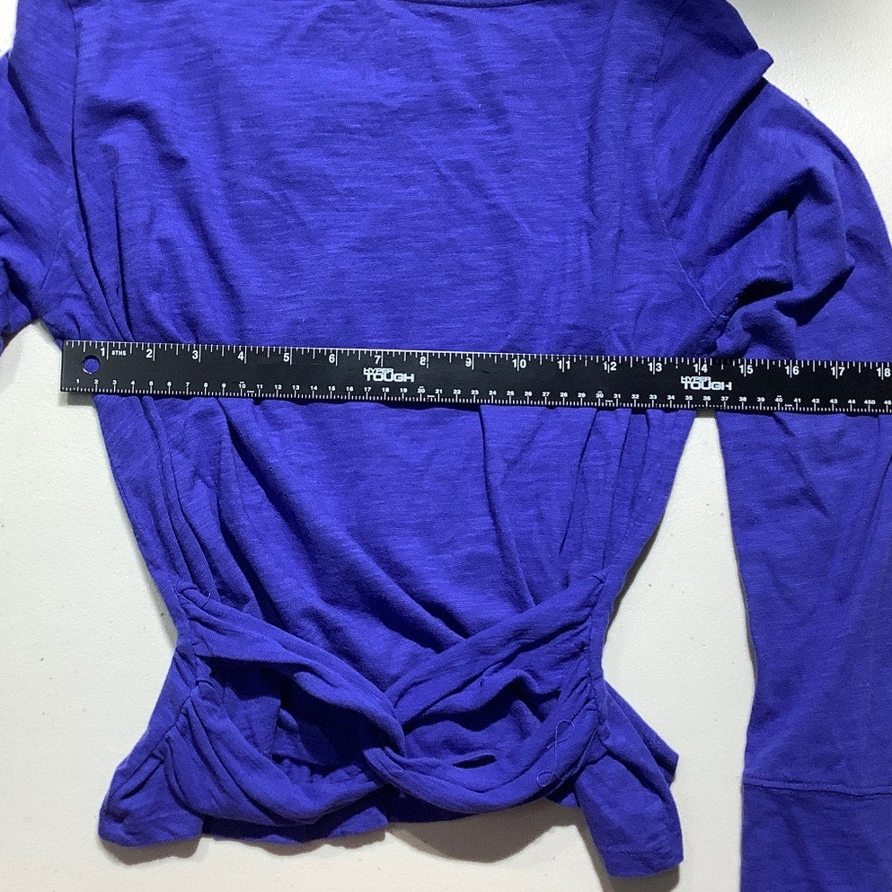 Pilcro Blue Long Sleeve Top Women’s Size Small – Stretch Waist, Cotton, Casual