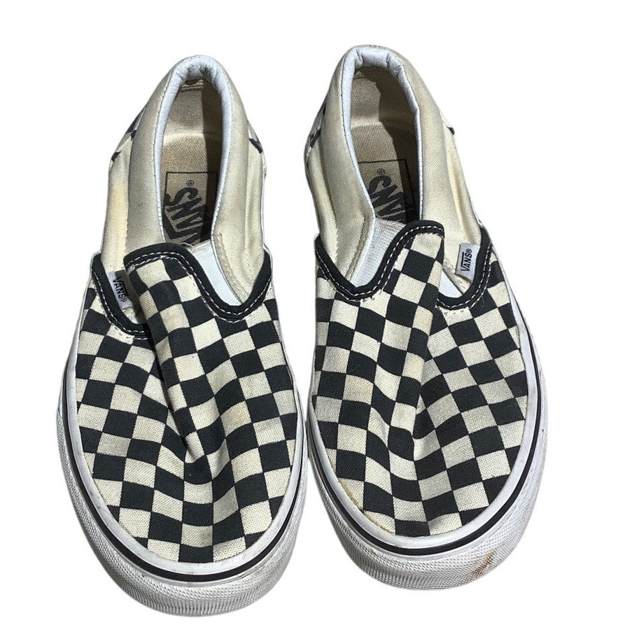 Vans Classic Slip-On Shoes Size 6 Men / 7.5 Women — Black, White, Checkerboard