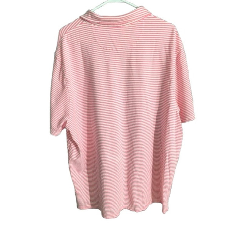 Vineyard Vines Light Pink & White Striped Polo XXL - Preppy, Coastal, Classic