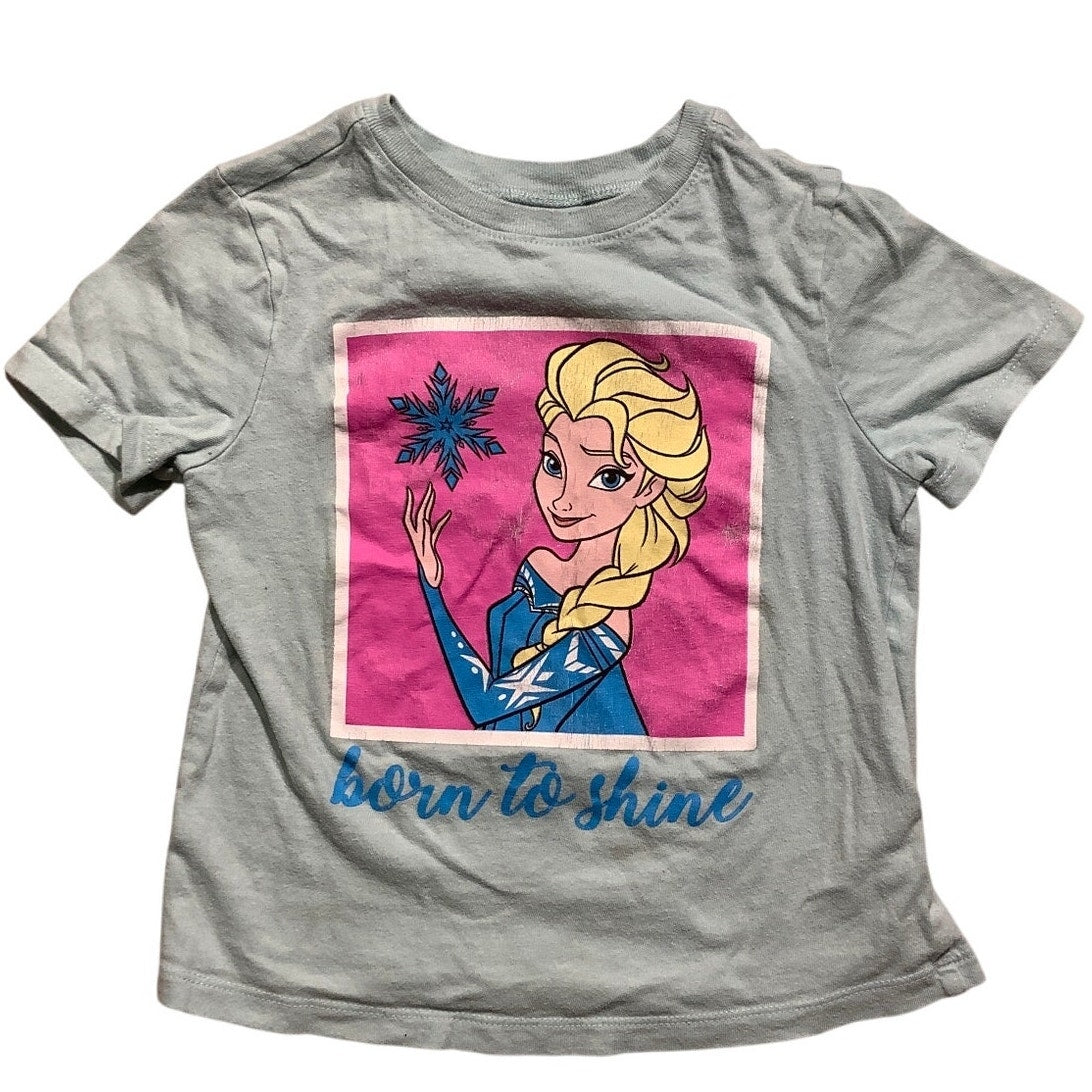 Old Navy Elsa Frozen Disney T-Shirt Infant Girls Size 3T – Graphic, Teal, Cotton