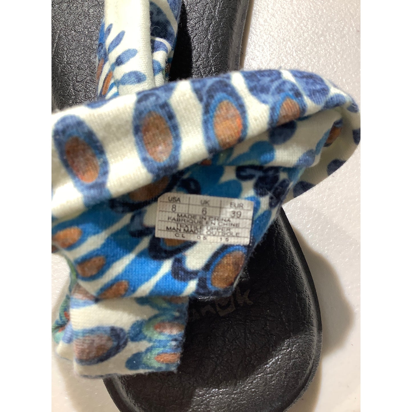 Sanuk Yoga Sling 2 Printed Sandals Women’s Size 8 — Boho, Comfort, Casual