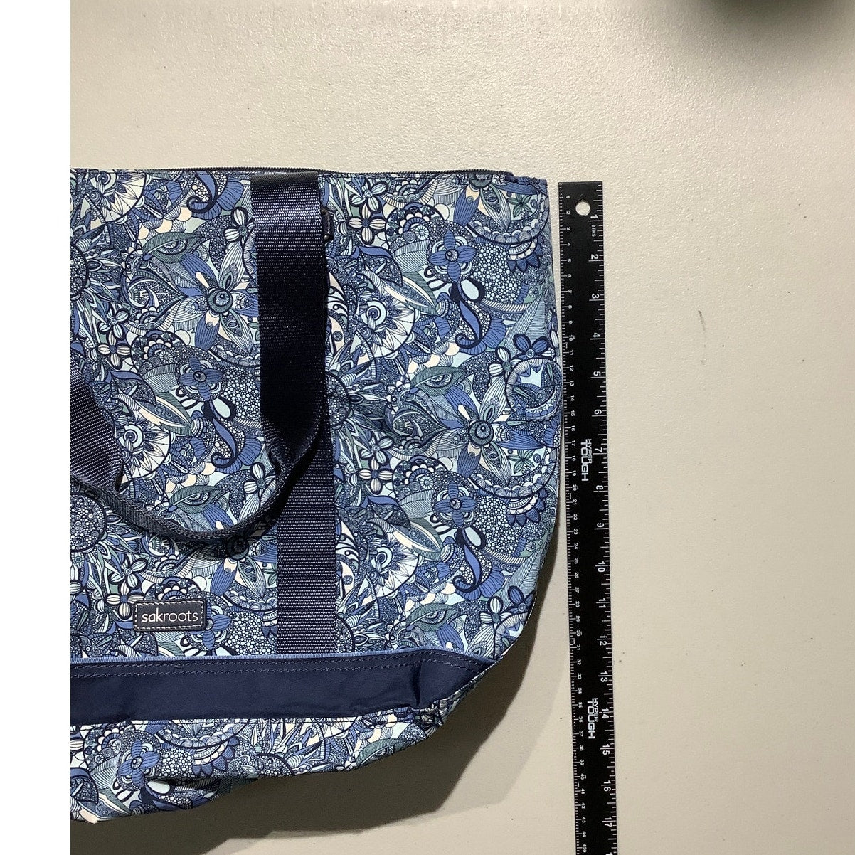 Sakroots Blue Floral Tote Bag – Boho, Travel, Multi-Pocket