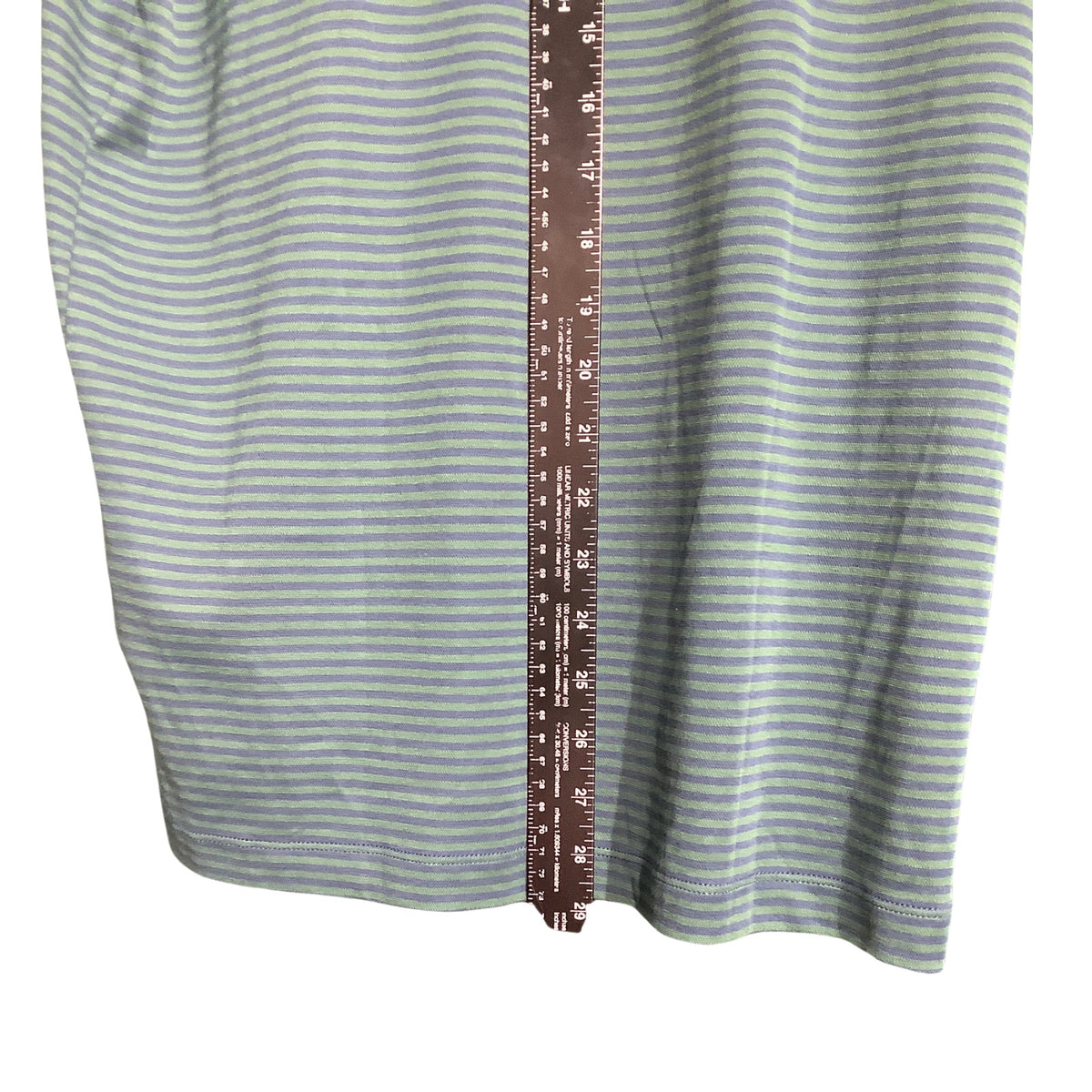 J.Crew Men’s Large Green Navy Striped Performance Polo — Preppy, Sporty, Classic
