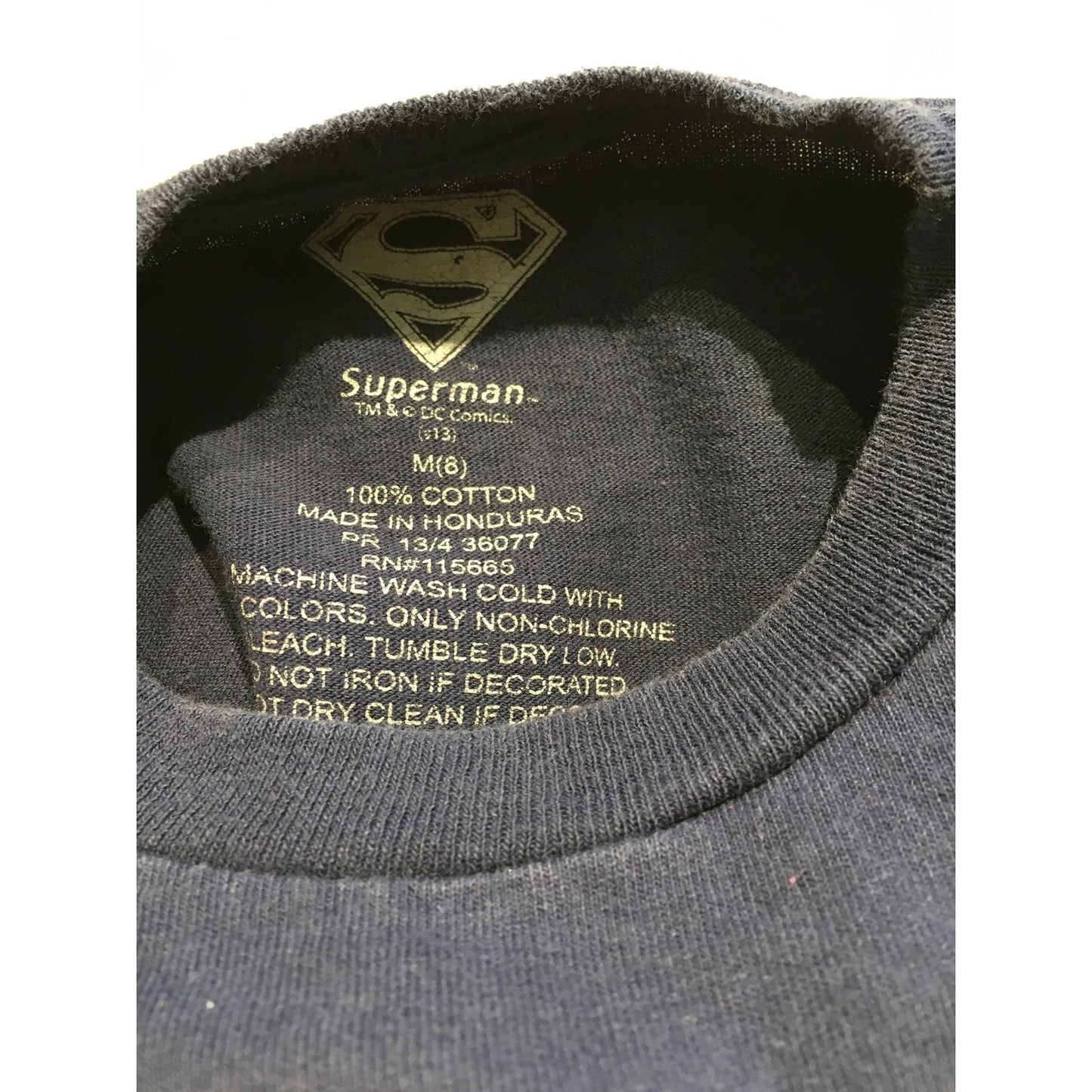 Superman Navy T-Shirt Size M (8) - Graphic, Casual, Playful