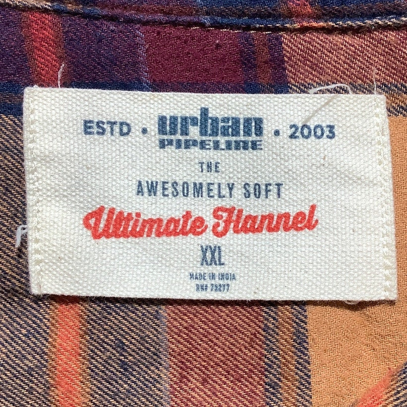 Urban Pipeline Flannel Shirt Men’s Size XXL – Rugged, Soft, Casual