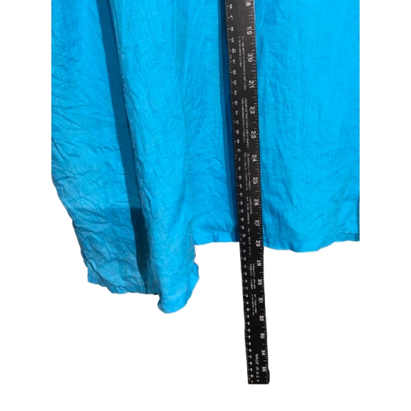 Avenue Light Blue Linen Shirt Size 26/28 – Coastal, Minimalist, Comfortable