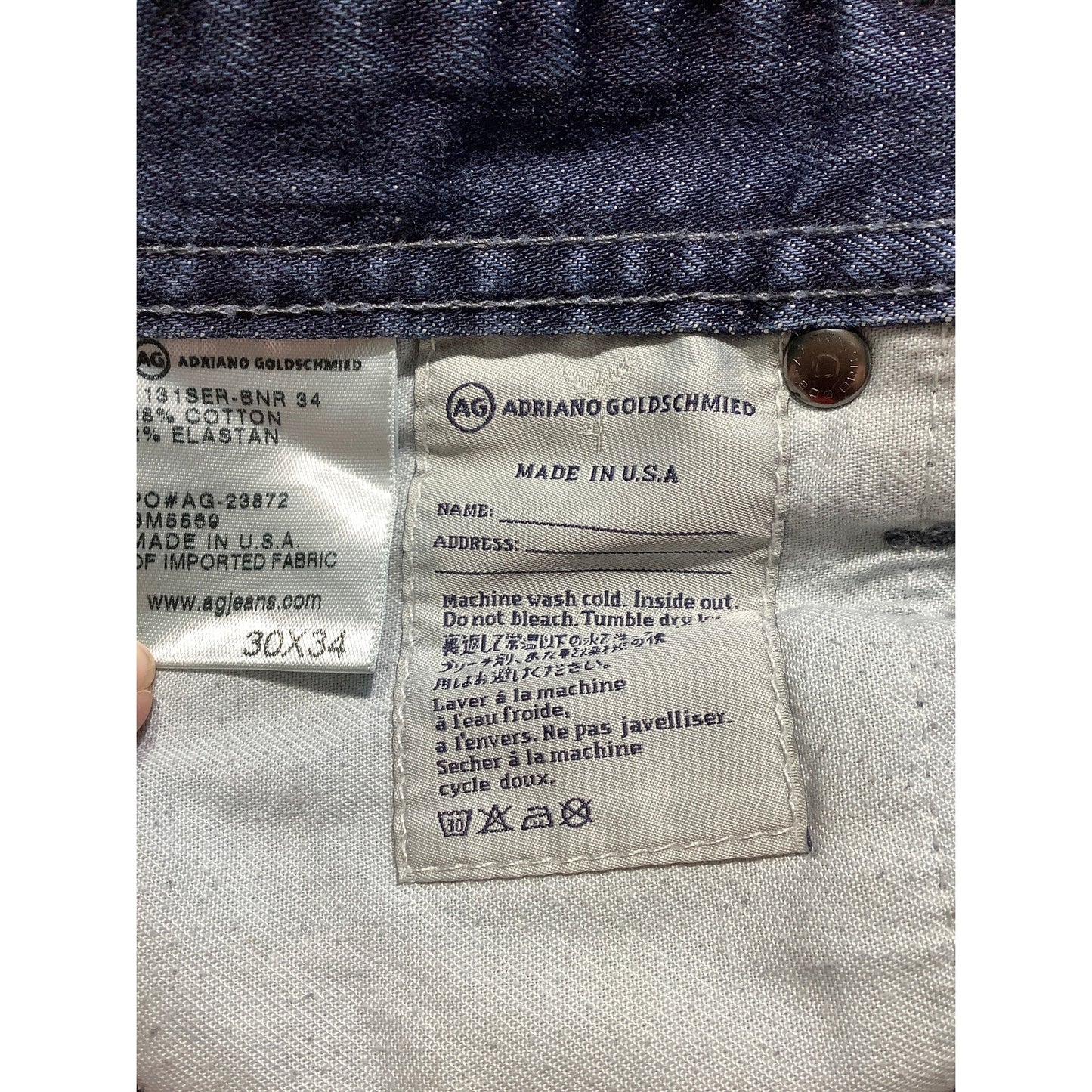 Adriano Goldschmied Men’s 30W 34L Slim Straight - Premium, Modern, Everyday