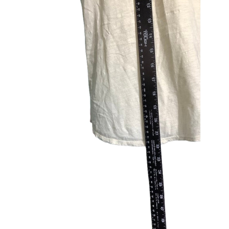 Lucky Brand Off White Tank Top with Light Red Design Sz SM - Boho, Casual, Chic