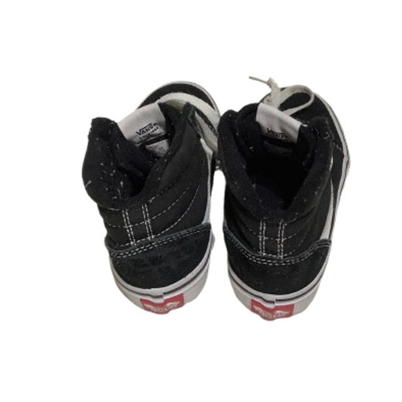 Vans Youth Black & White High-Top Sneakers Size 1 - Skate, Streetwear, Classic