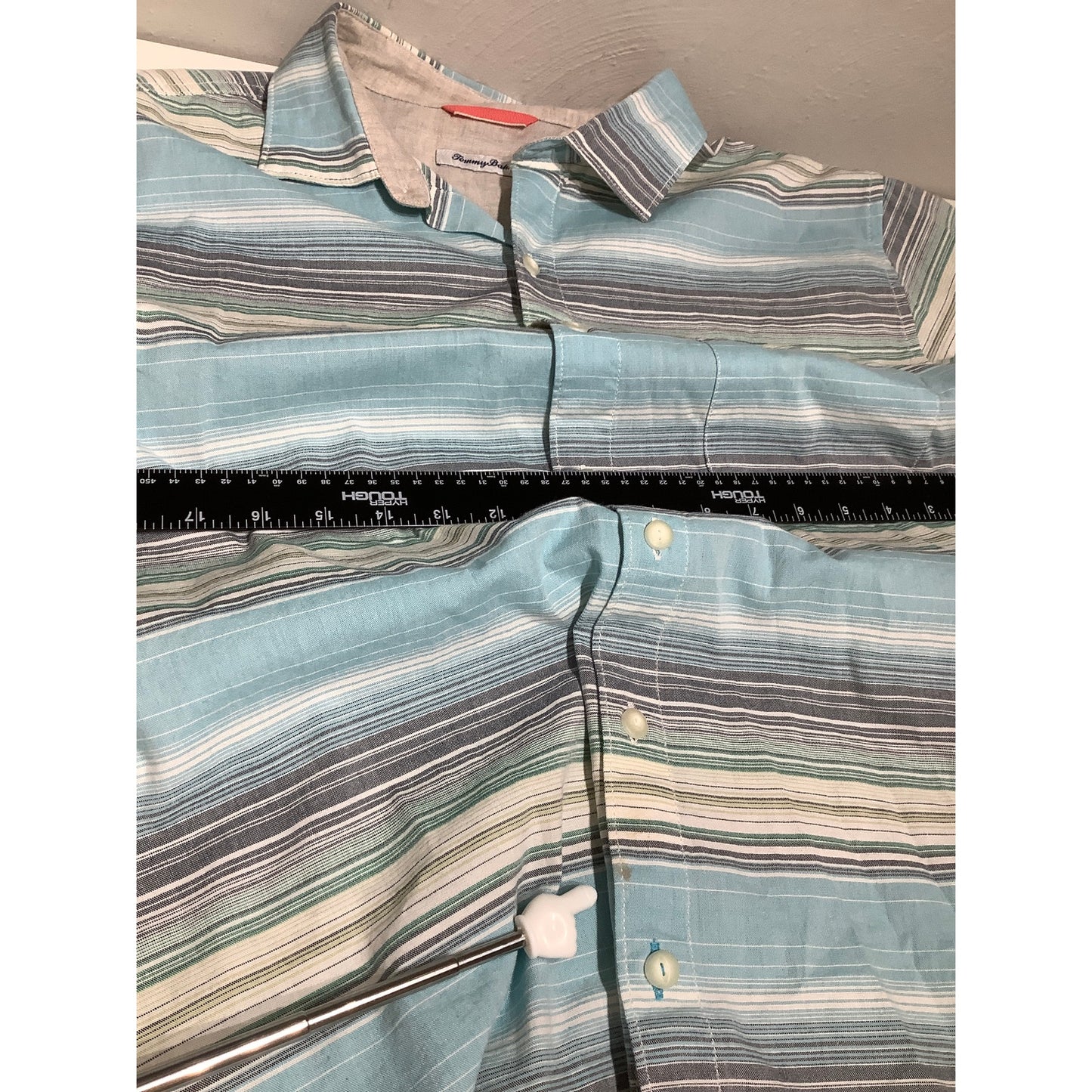 Tommy Bahama Striped Cotton Button-Up Shirt Large – Coastal, Casual, Relaxed