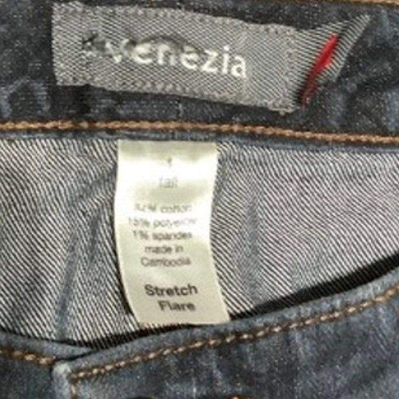 Venezia Tall Stretch Flare Jeans - Sz 1, Comfortable, Trendy, Versatile