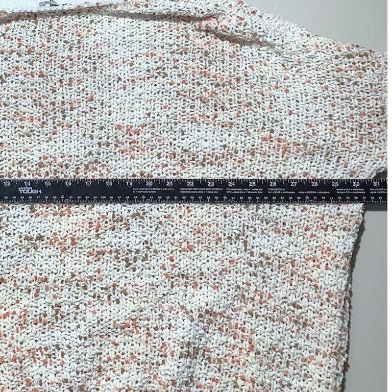 White Birch Confetti Knit Sweater Women Small — Oversized, Cozy, Casual