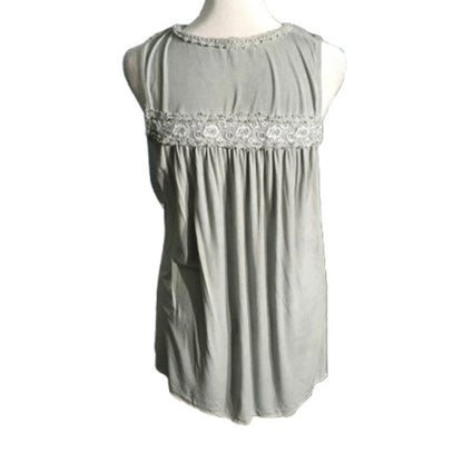 POL Light Gray Sleeveless Top Size S - Boho, Cottagecore, Feminine