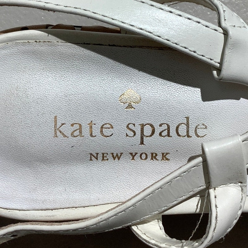 Kate Spade Leather Strappy Wedge Sandals Women’s 6.5M — Designer, Chic, Summer