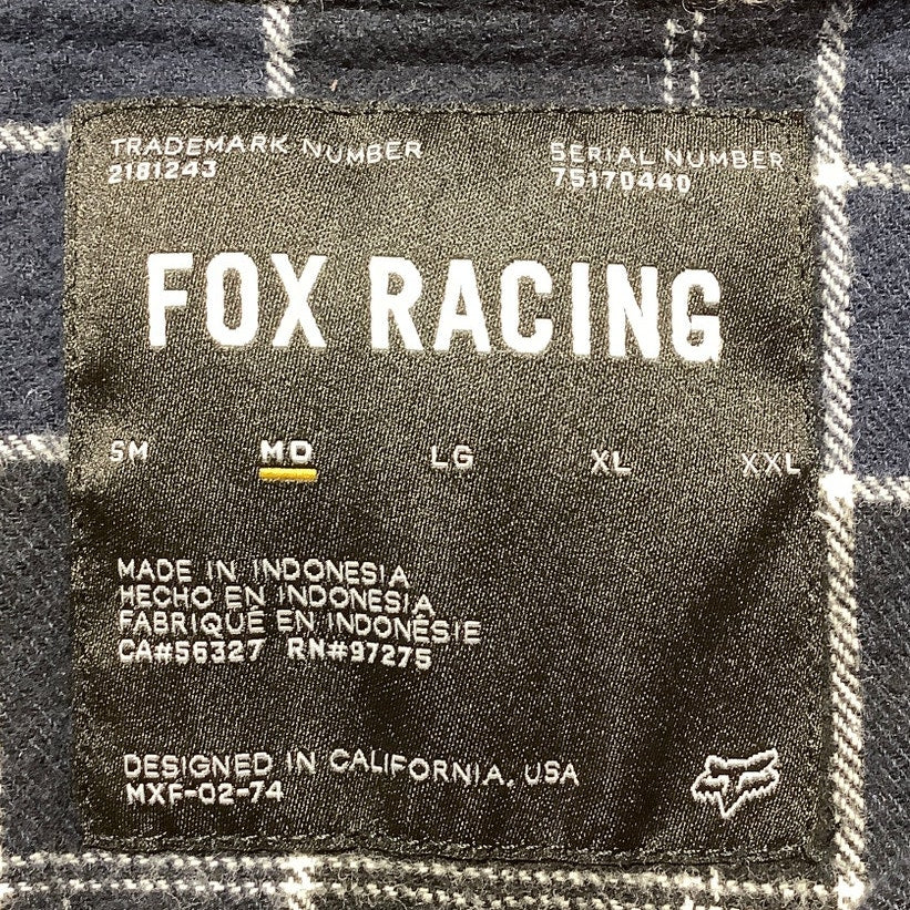Fox Racing Flannel Shirt Men’s Size M – Casual, Collared, 100% Cotton