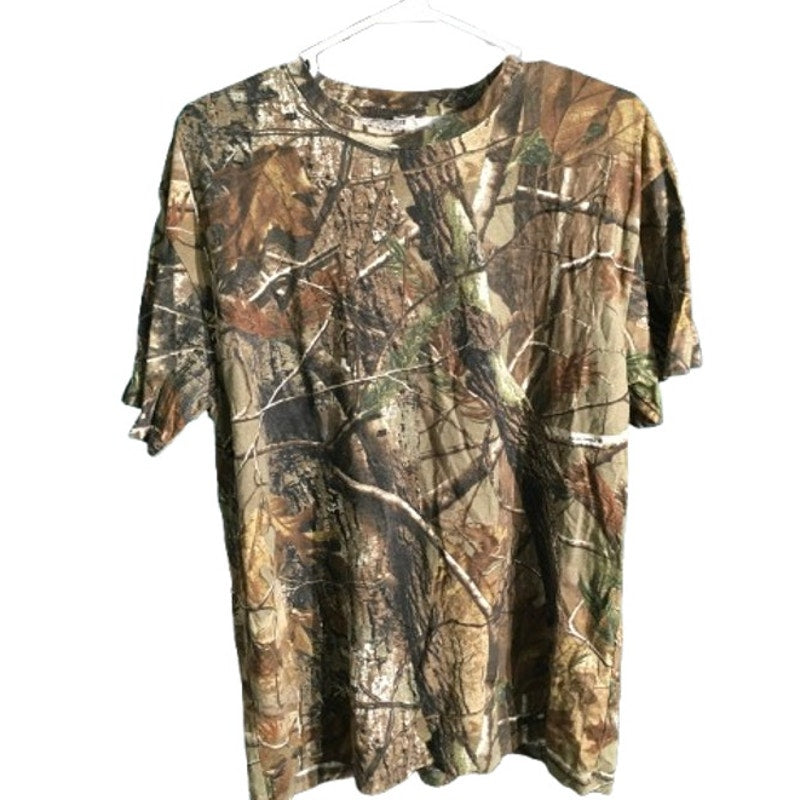 Realtree Men's Camo Crew T-Shirt LG - Outdoor, Grunge, Streetwear