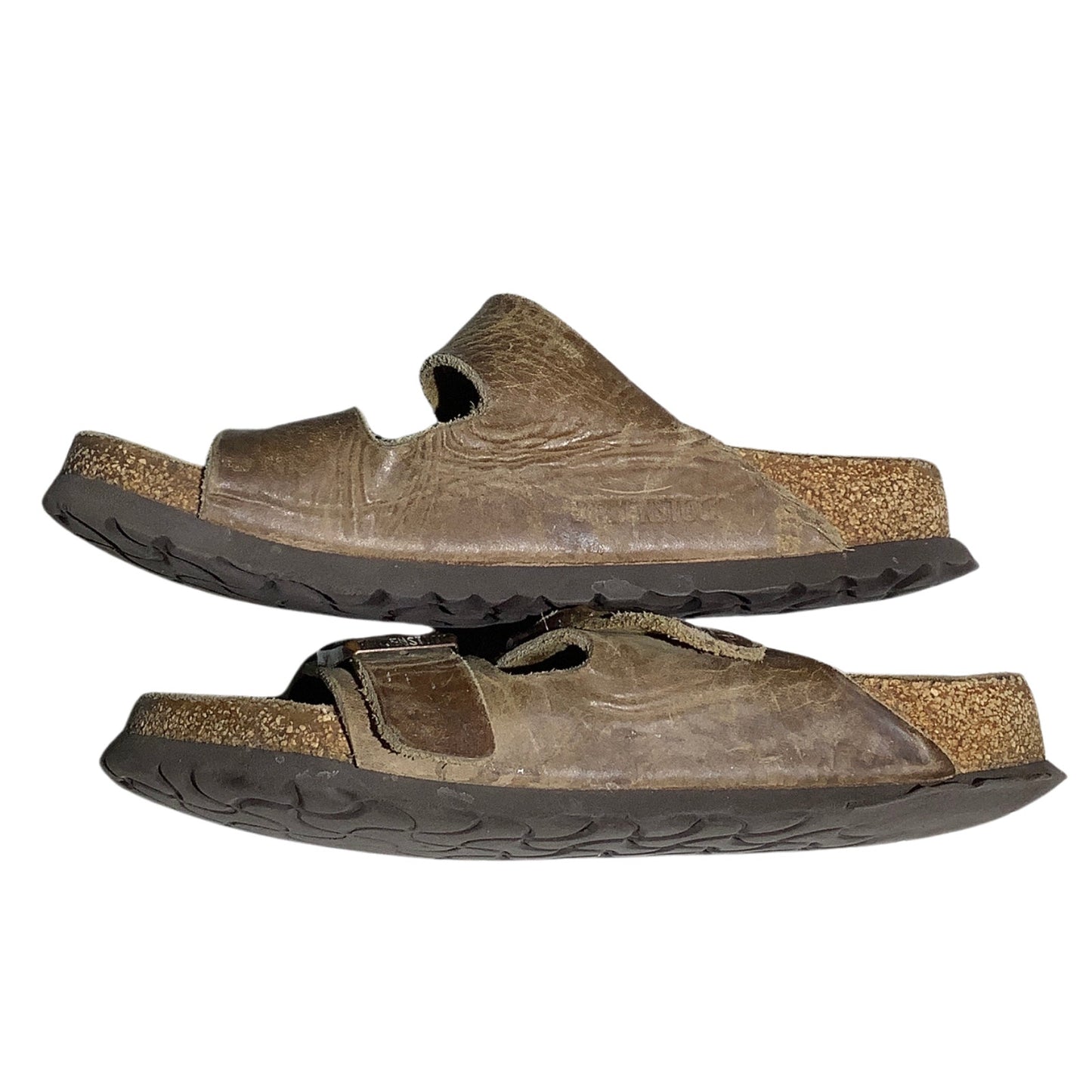 Birkenstock Brown Leather Two Strap Sandals — Comfort, Casual, Classic