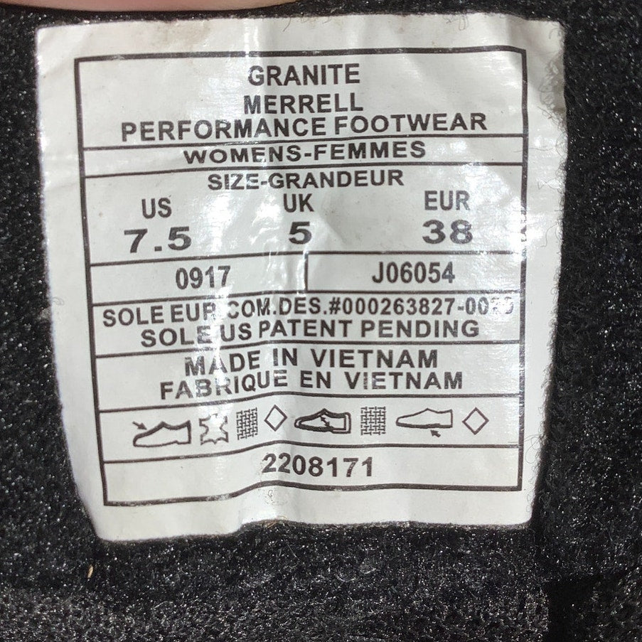 Merrell Women’s Hiking Boots Size 7.5 — Granite, Waterproof, Moab 2 Mid