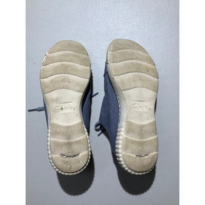 Clarks Caroline Echo Canvas Sneakers Women’s 7.5M — Casual, Comfort, Zipper