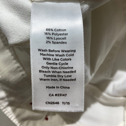 Talbots Off-White Slim Ankle Pants Women’s 16P — Preppy, Classic, Casual