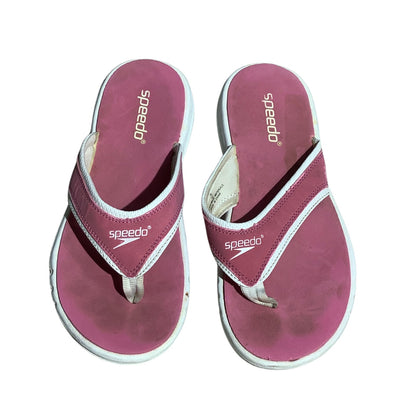 Speedo Pink White Flip Flops Women’s Size 7 — Beach, Swim, Coastal