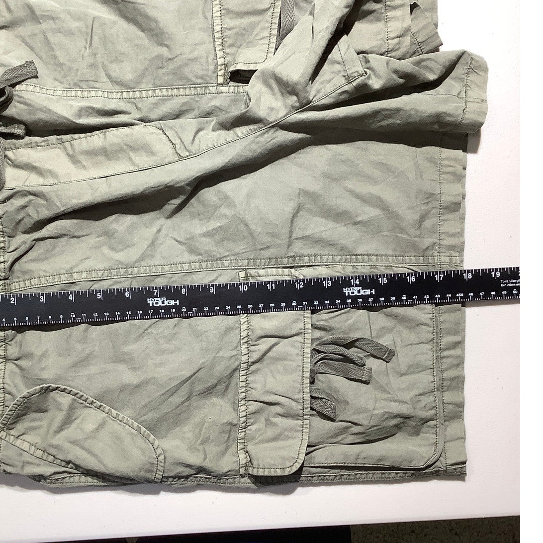 Lucky Brand Cargo Shorts, Olive Green, Women's XL — Utility, Casual, Cotton