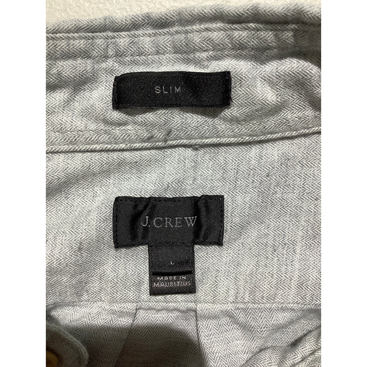 J.Crew Light Gray Button-Down Shirt Men’s Size LG – Casual, Classic, Cotton
