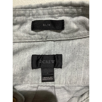 J.Crew Light Gray Button-Down Shirt Men’s Size LG – Casual, Classic, Cotton