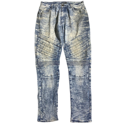 GS115 Distressed Jeans Men’s Size 34 – Edgy, Soft, Light Wash