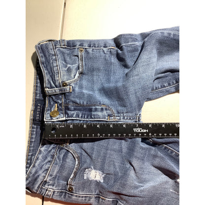 Just USA Girls Denim Blue Distressed Jeans Size 10 — Trendy, Casual, Streetwear