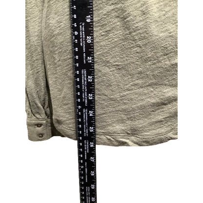 Pilcro Army Green Ruffle Sleeve Button-Down, Size XS - Boho, Feminine, Casual