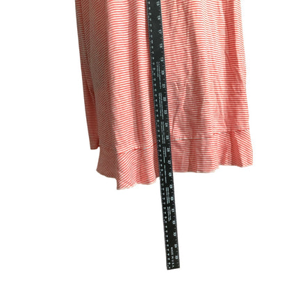 Soft Surroundings Striped Tunic Top Women’s Large — Ruffle Hem, Casual, Boho