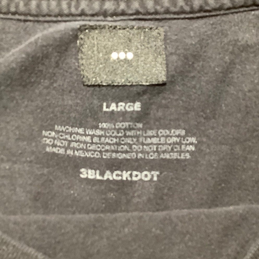 3Blackdot Manga Graphic T-Shirt Men’s Size L — Black, Anime Style, Streetwear