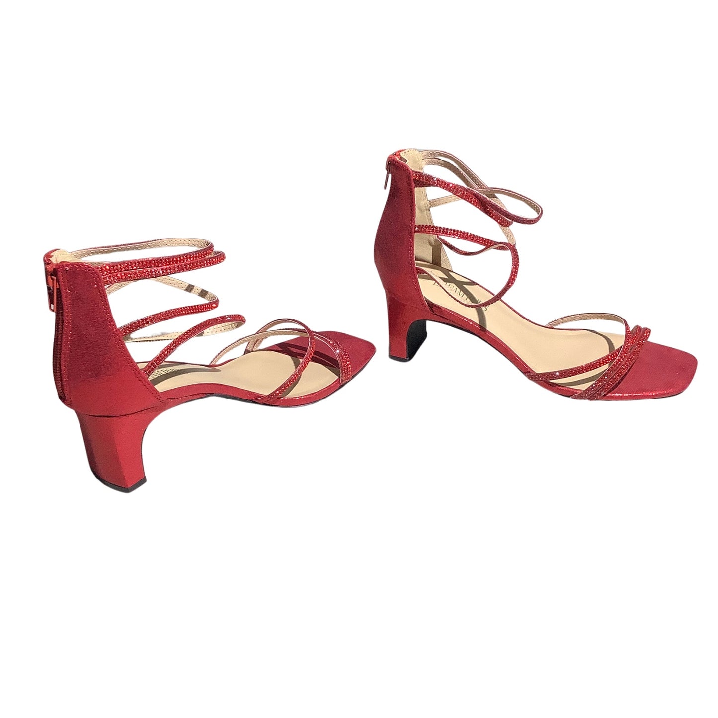 Dream Pairs Strappy Block Heel Sandals Women 7.5 — Dressy, Sparkle, Party