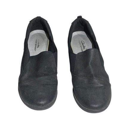 Clarks Sillian Paz Slip-On Shoes Black Women’s 8 — Comfort, Casual, Everyday