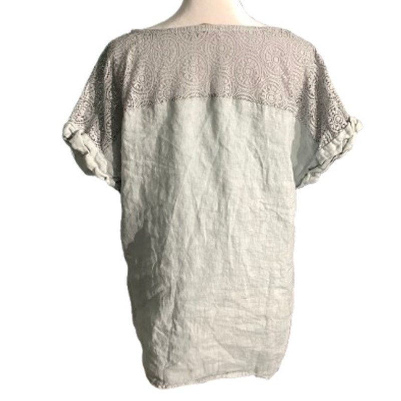 Bellambia Linen Top Women’s Size Medium – Embroidered, Boho, Casual